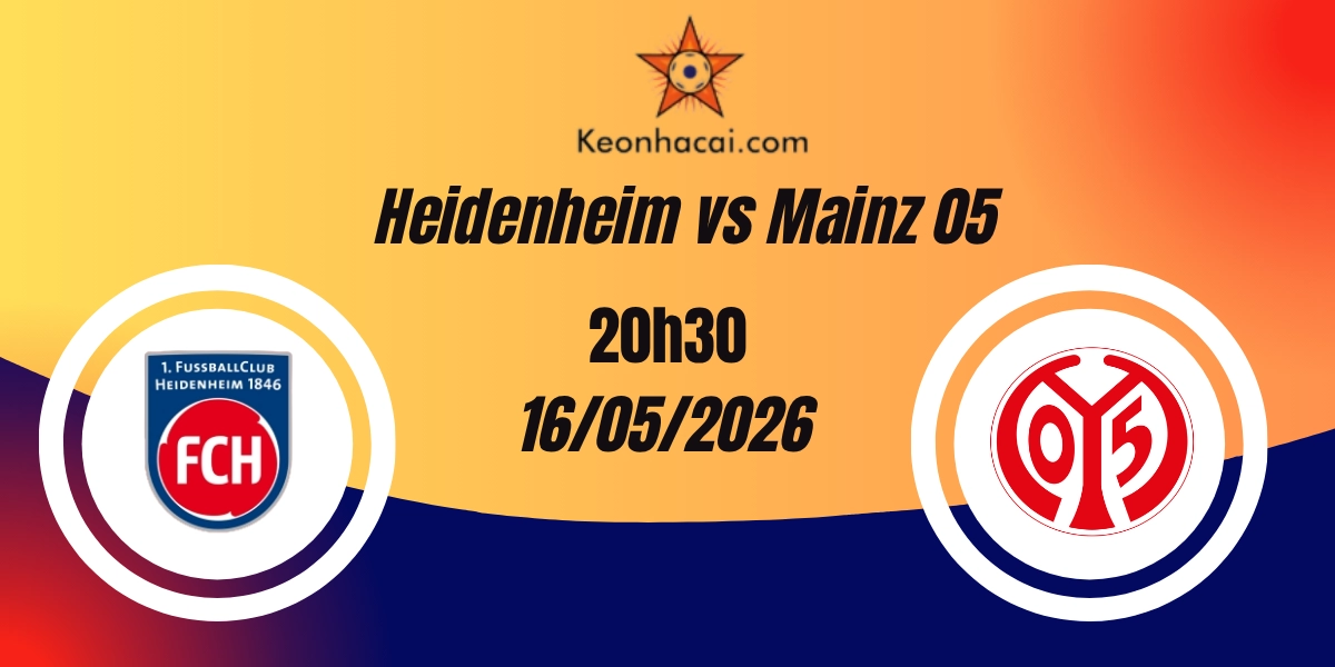 Nhận Định Heidenheim vs Mainz VĐQG Đức 16/05/2026