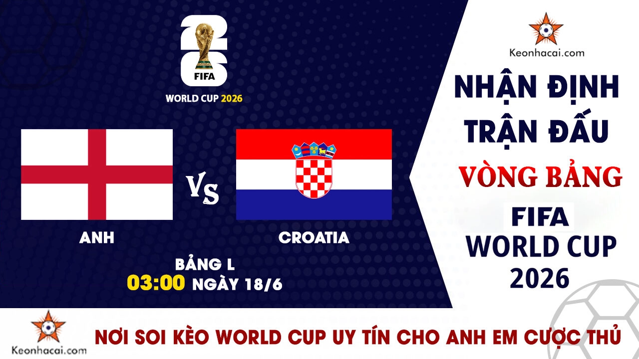 Nhận định trận đấu Anh vs Croatia tại bảng L World Cup 2026