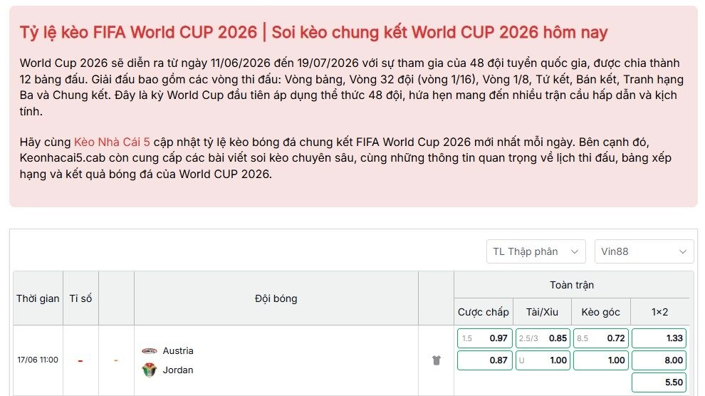 Nhận Định Áo vs Jordan, 11h00 Ngày 17/6: Áo sẽ có 3 điểm đầu tiên?